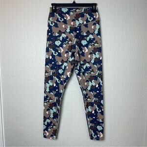 BALANCE ATHLETICA Blue Camo Print Ascend Leggings Size L
